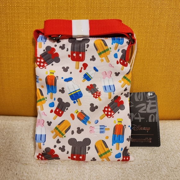 Loungefly Disney Mickey and Friends Popsicle Summer AOP Passport Bag NEW - Picture 5 of 9
